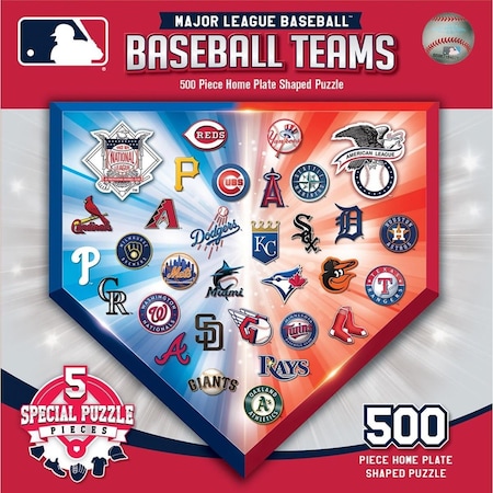 Baseballbeyond MLB Baseball Home Plate Shaped Puzzle, 500 Piece BA3369256